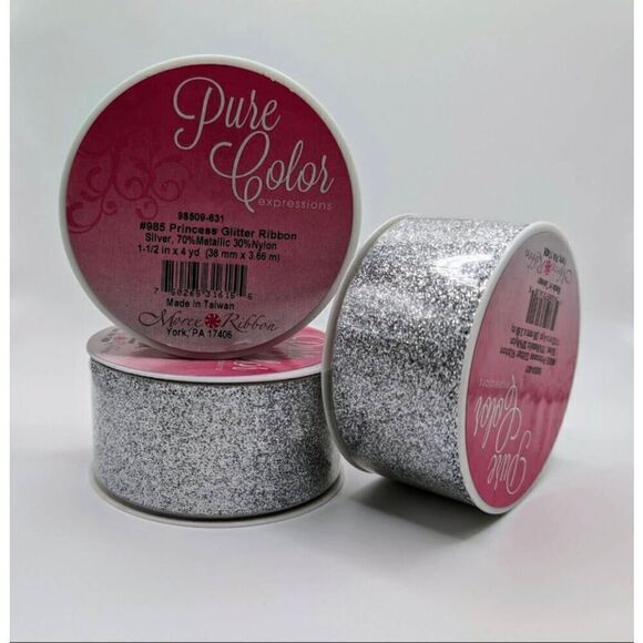 Silver Glitter Ribbon - Picture 2 of 4